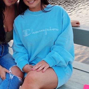 Blue champion crewneck